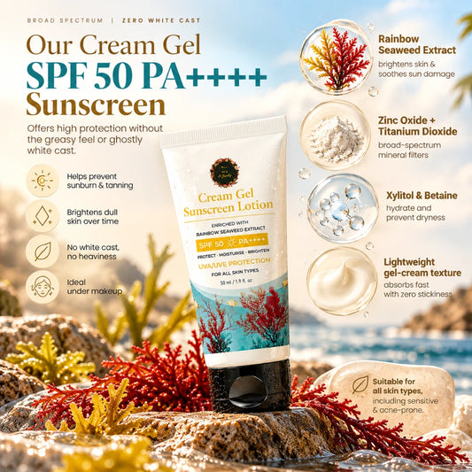 Cream Gel SPF 50 PA++++ Sunscreen Lotion (Copyy) nature-foody-skin