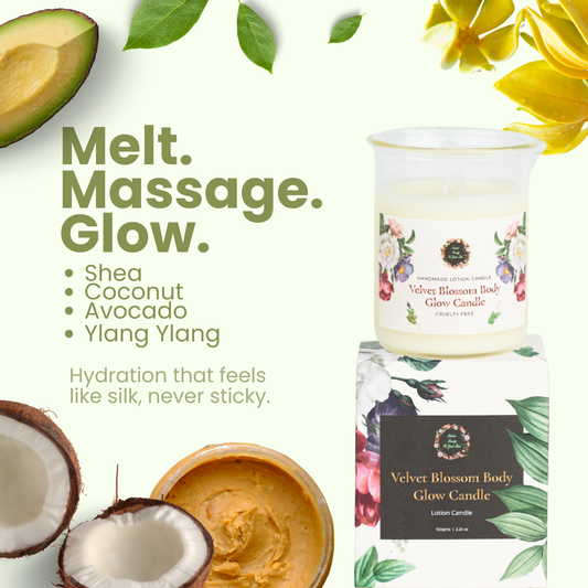 Velvet Blossom Body Glow Candle nature-foody-skin