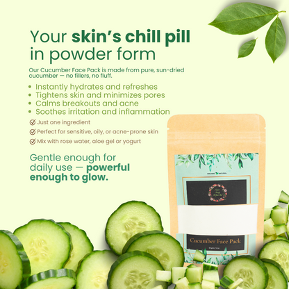 Cucumber face pack