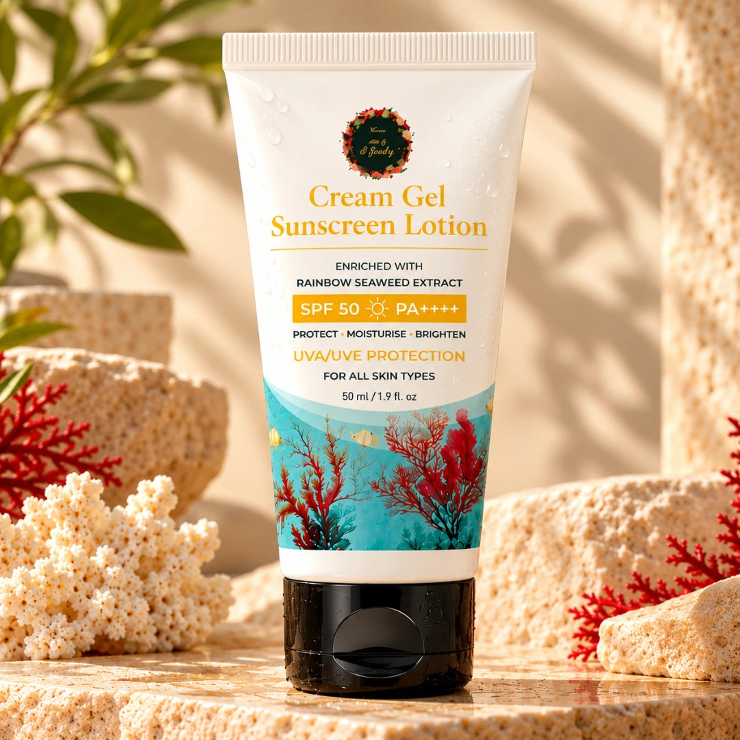 Cream Gel SPF 50 PA++++ Sunscreen Lotion (Copyy) nature-foody-skin