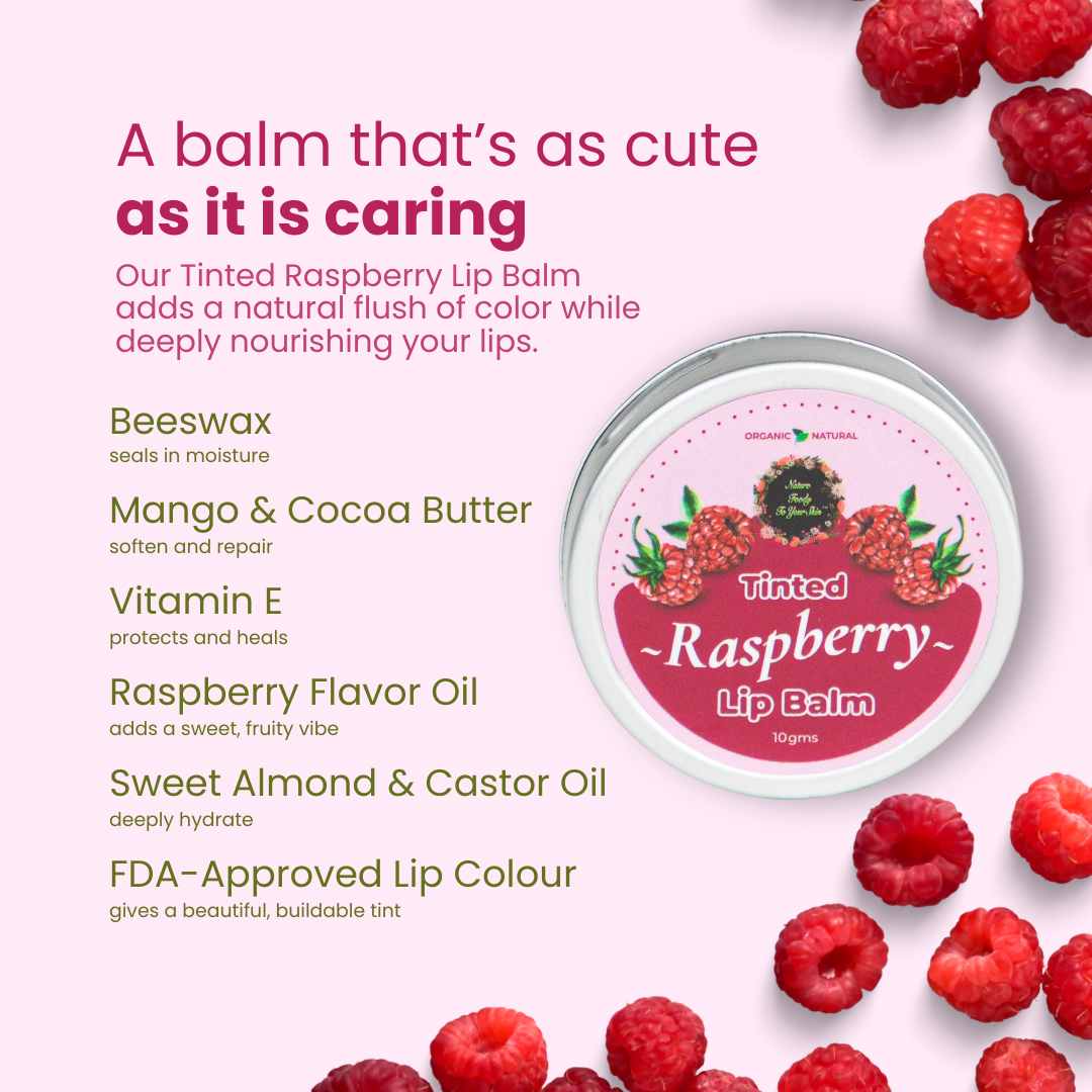 Tinted Raspberry Lip Balm nature-foody-skin