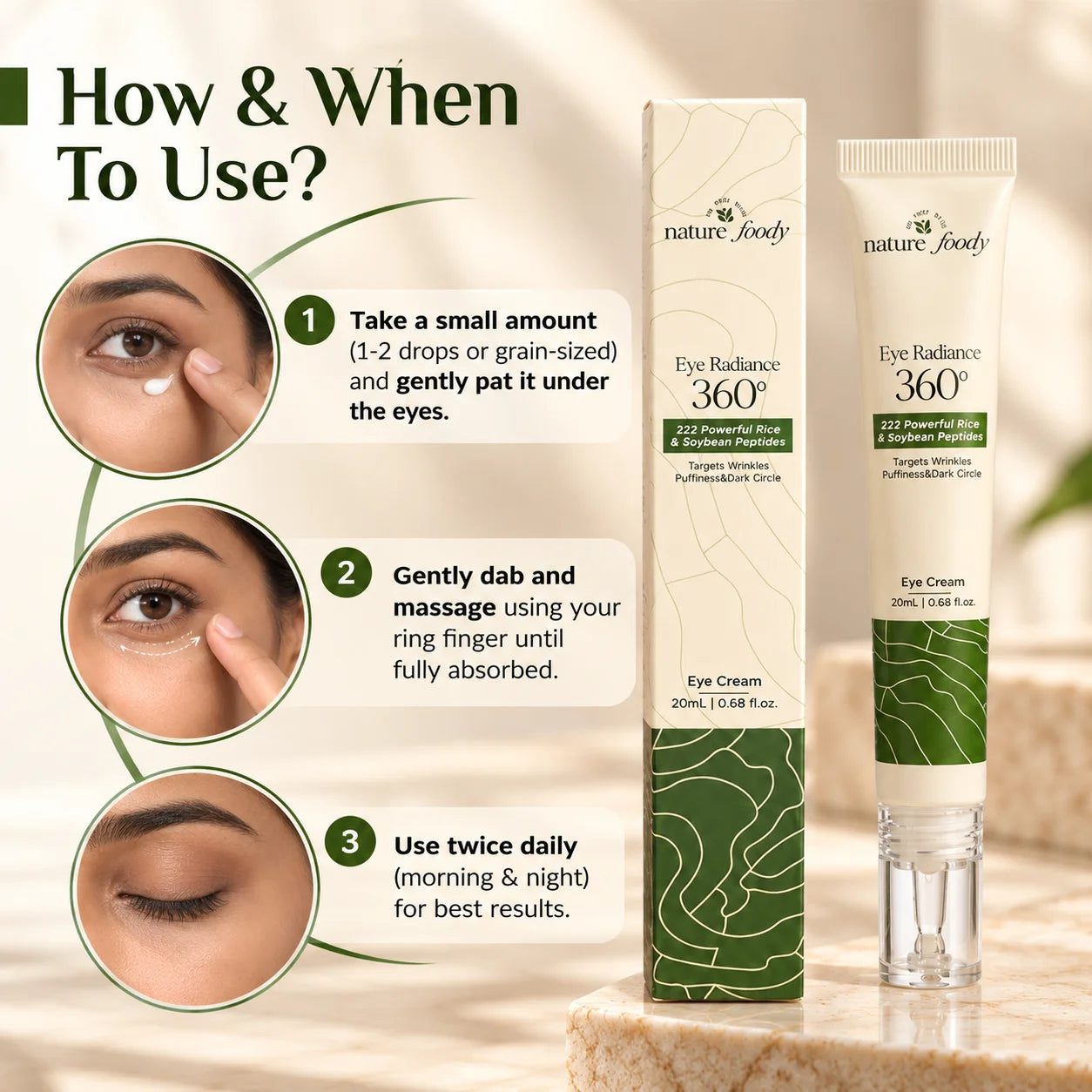 Eye Radiance 360 Eye Cream (Copyyy) Nature foody to your skin